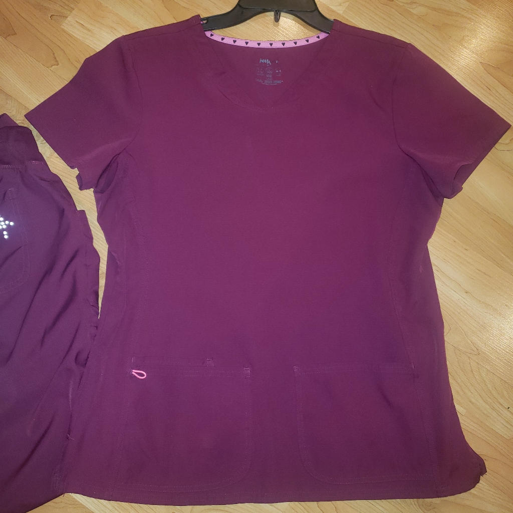 Burgundy Scrub Set